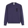 Unisex Crew Neck Sweatshirt Multi Colors with Heart & A Embroidery Casual Pullover for Men Women