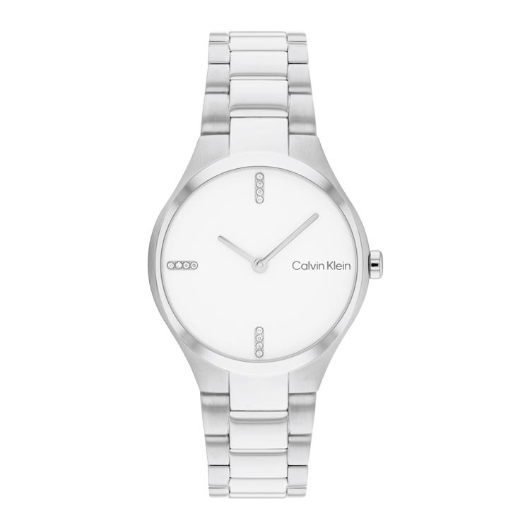 

Calvin Klein Timeless Collection Watch Quartz Movement 30Mm White Dial Women watches 25200332 Steel