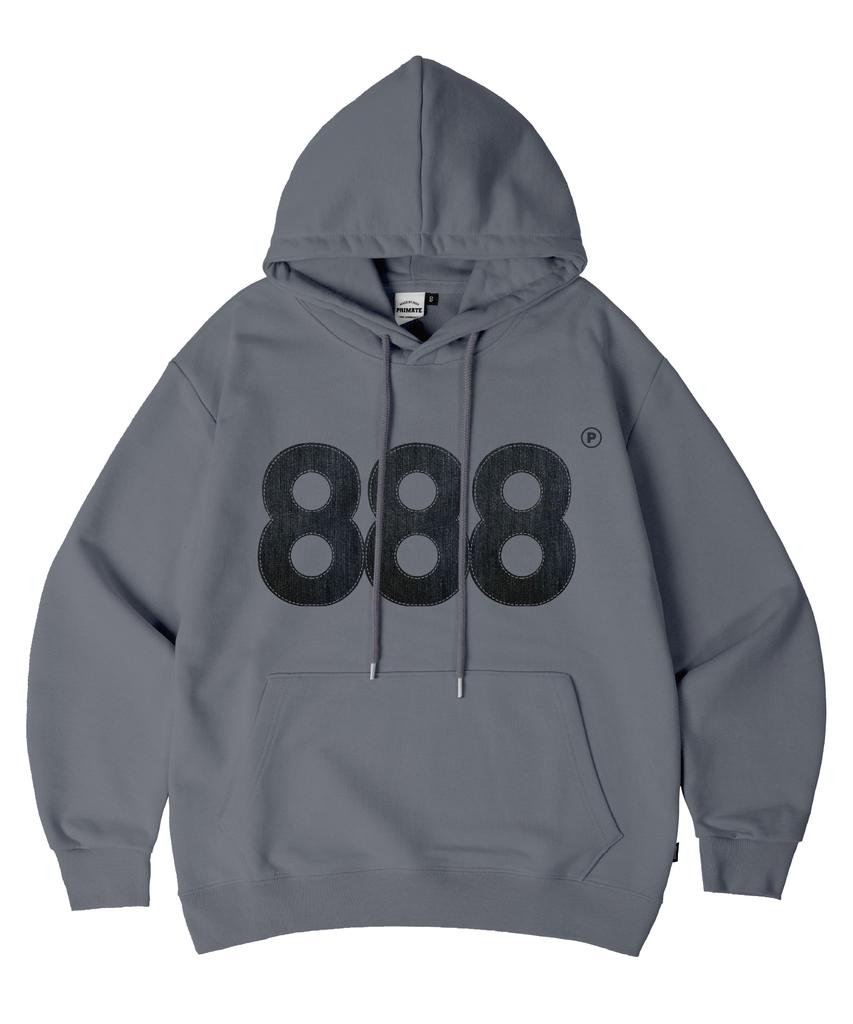 [Fleece-Lined/Non-Fleece-Lined] Stich Denim Number.888 Oversized Hoodie 7 Colors (B Type)