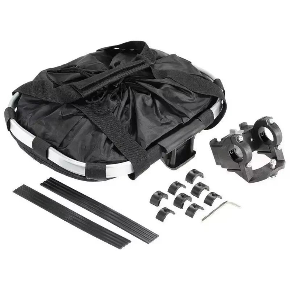 Aluminum Zinc Zinc Alloy Frame Bicycle Front Basket Foldable Mountain Bike Bags  Grocery Shopping