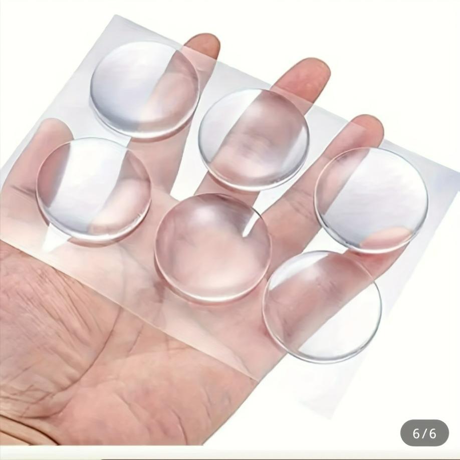

6pcs Clear Silicone Door Stoppers Shock Absorbent, Reusable Wall Protectors for Doors Knobs Door Stopper Wall Protector синий