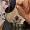 Yun Song Ling Retro Ethnic Fan-Shaped Tassel Earrings - Unique, Versatile Design