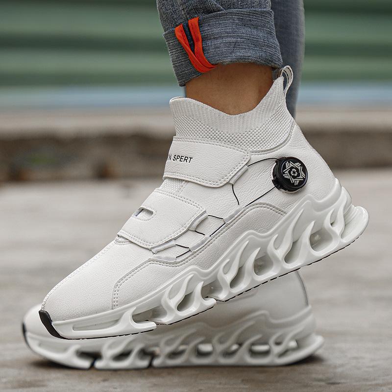 New Men Boots Shoes Non-Slip Sneakers Male Tenis Sneakers Blade Type Absorption Gym Casual Walking Sneakers Turn Buckle