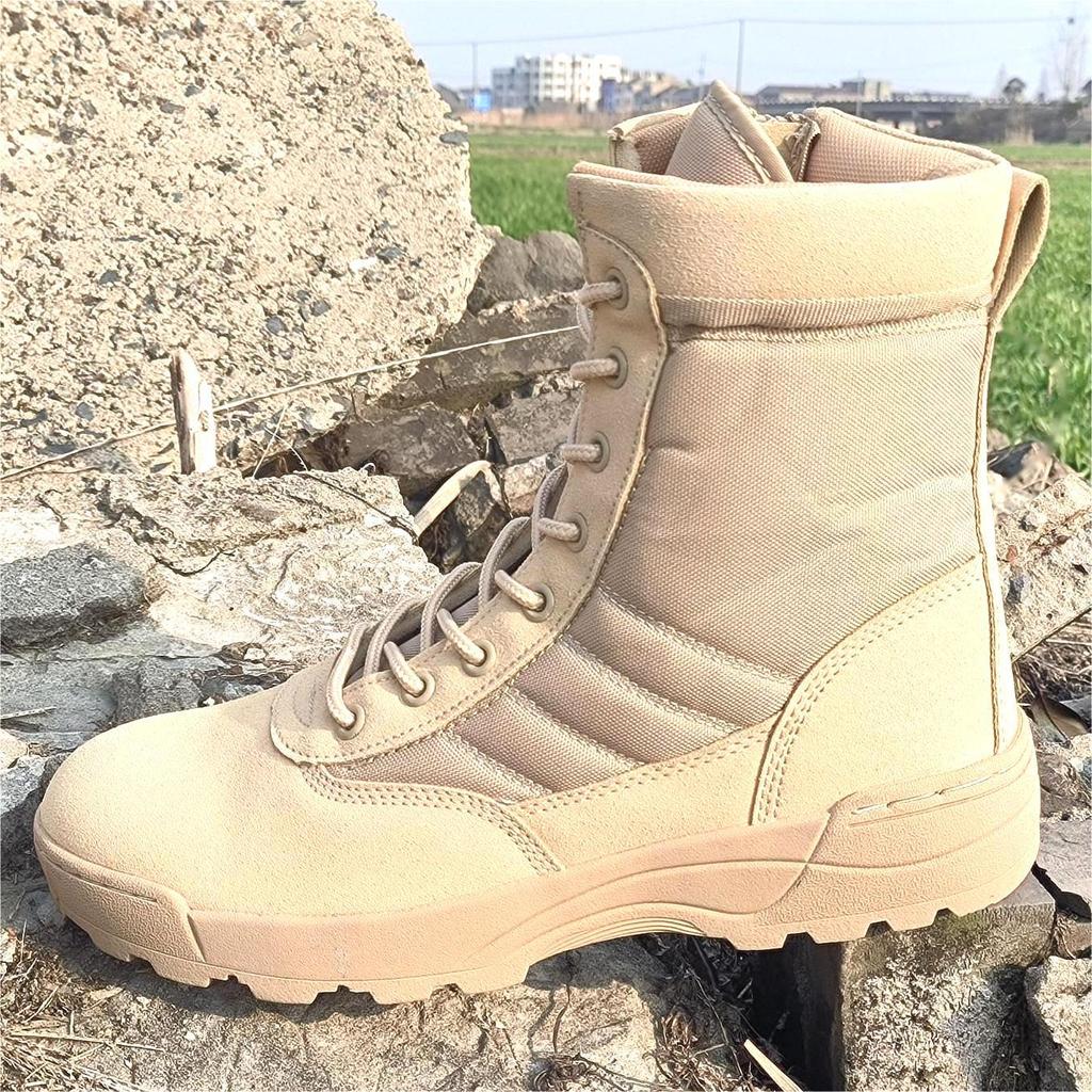 Men's Ultra-light Breathable Combat Tactical Boots - High-top Outdoor Desert & Mountaineering Training Shoes