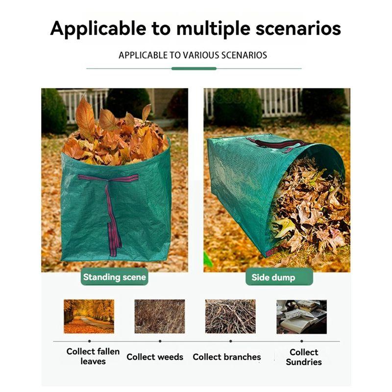 AEE4-Leaf Collector,Large Yard Dustpan-Type Lawn And Leaf Bags,53-Gallons Reusable Yard Garden Bags For Leaves,Debris,Grass