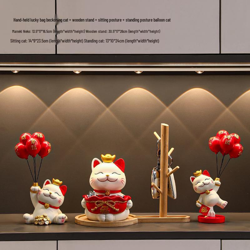 Cat Figurine - Perfect for Home Entry, Living Room, Wine Cabinet, or Shoe Cabinet Decoration; Ideal Housewarming Gift