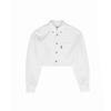 Achellelando Ds03Whw White Crop Shirt For Women