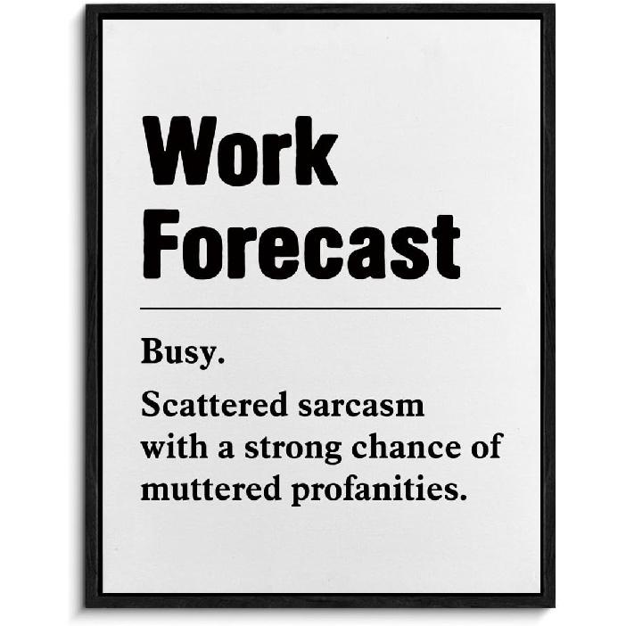 Funny Office Framed Canvas Wall Art Panic at the Desk-O Poster Print Wall Decor Mental Health Minimalist Painting Home Office Bedroom Decoration