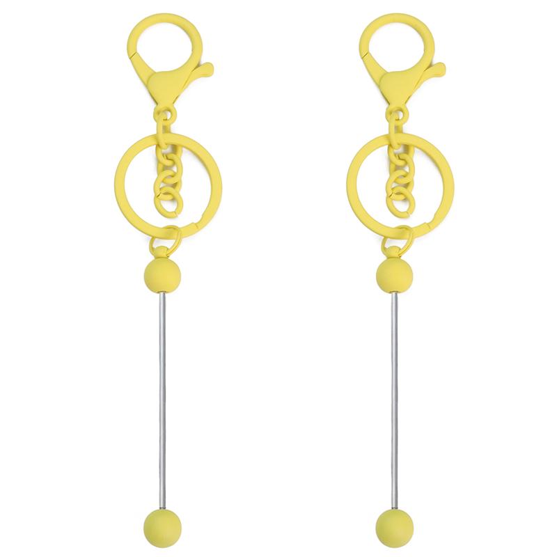 1 Satz ausgefallener DIY-Schlüsselanhänger mit Perlen, passend für große Lochperlen für Frauen und Mädchen, DIY-Schlüsselanhänger, Schmuckherstellung