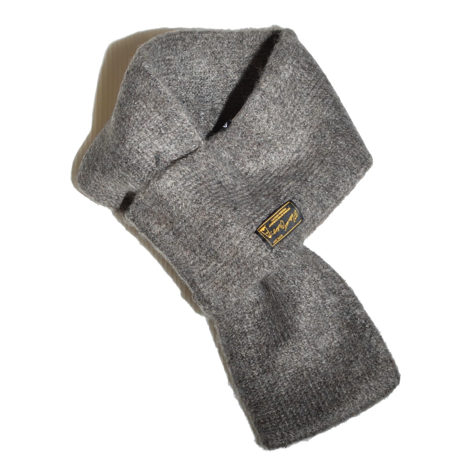 

Eight Boar Mohair Knit Scarf, Short Muffler, Blue, Gray, Brown, Men s, b53 (Gray)
