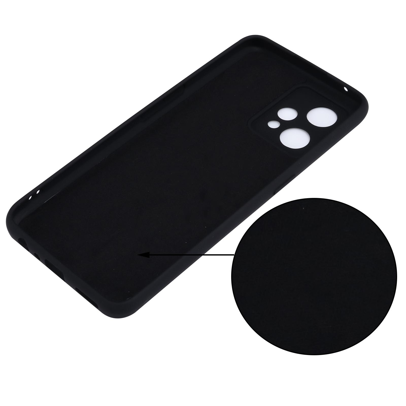 

For Realme 9 Pro+ 5G Skin Touch Liquid Silicone Case Microfiber Lining Camera Protection Shockproof Phone Cover with Strap Green