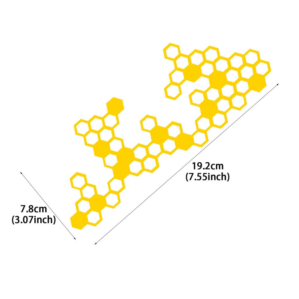 Cool Motorcycle Stickers Hexagonal Modified Motorcycle Decal Decor Honeycomb Design Motorcycle Personality Sticker For Moto