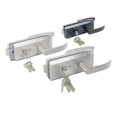 Cerradura de puerta de vidrio para oficina, baño, manija de acero inoxidable, cerradura de puerta de vidrio para dormitorio, balcón, juego de cerraduras de seguridad para el hogar