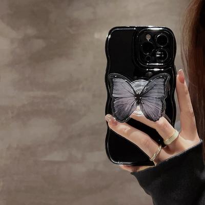 Ins High-end Sense 15pro Max for Apple Phone Case for IPhone17 Butterfly Stand 11For16 Silicone 12 Soft