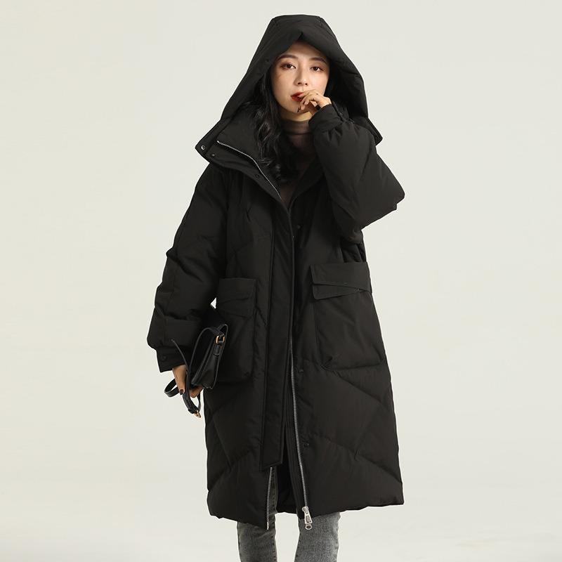 Down jacket women's long new winter women's duck down warm jacket