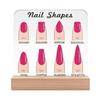 Tableau d'affichage de forme d'ongle Autoportant avec socle Manucure