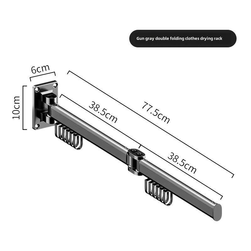 Wall-Mounted Foldable Clothes Drying Rack for Balcony and Bathroom