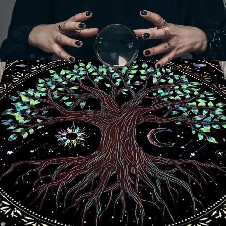Telo per Tavolo Altaro Tarocchi Astrologici Tappetini per Giochi da Tavolo Tavola Altaro per Divinazioni