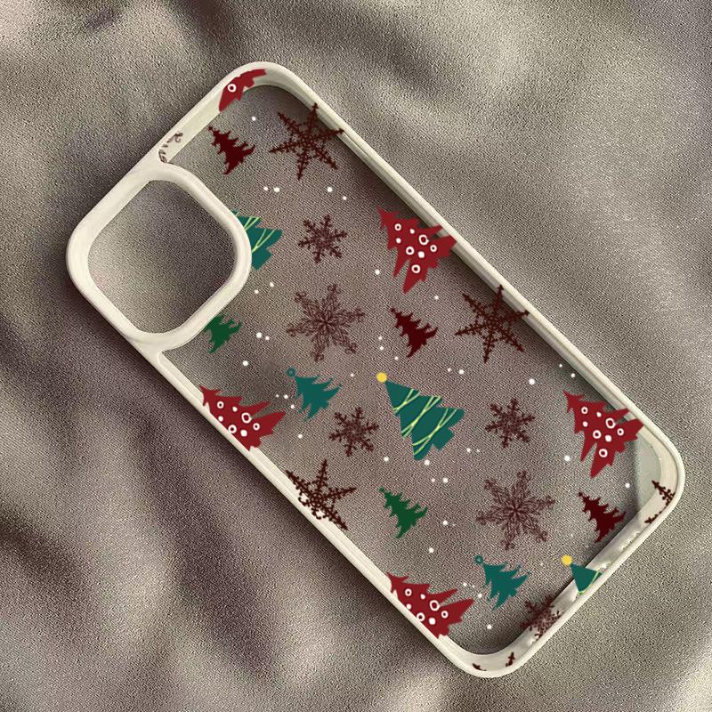 

Чехол для телефона Christmas Tree Snowman для iPhone 16 15 Pro Max Plus 14 13 12 11 Mini XR X XS Max 7 8 Plus SE2 противоударный прозрачный чехол For iPhone 15