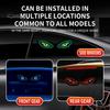 Visual Alert for Night Driving Solar Demon Eye Car Window Light, Waterproof Wireless Dynamic Warning Sign with Suction Auto Interior Ambient Lighting
