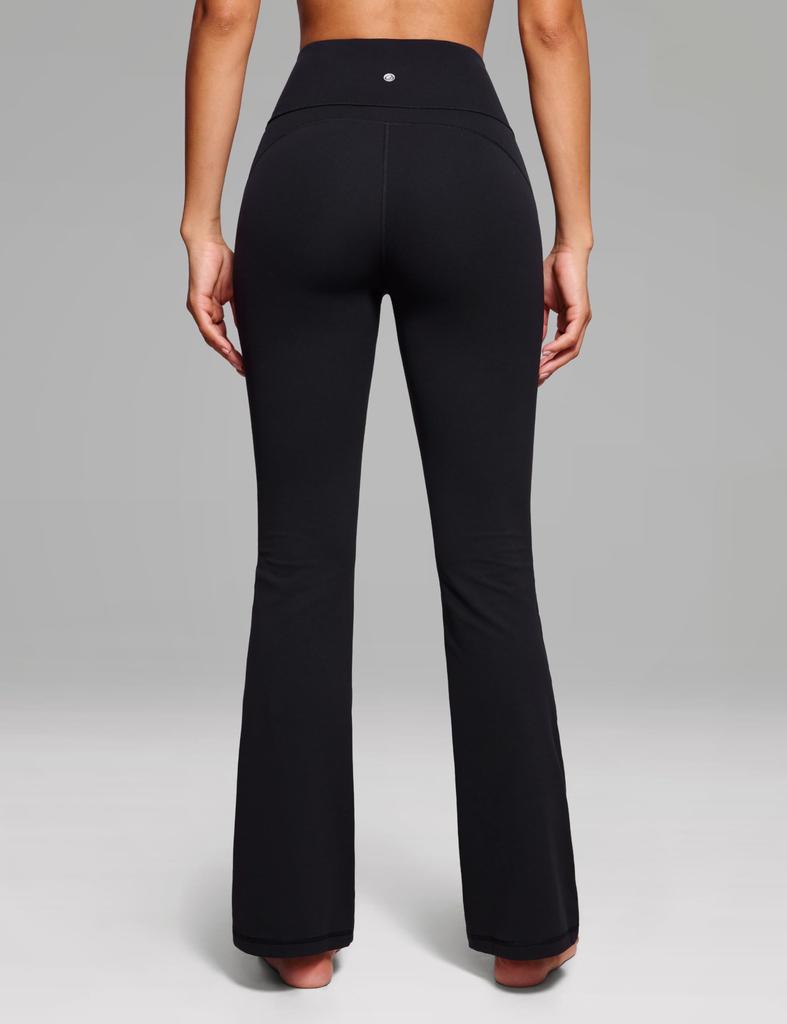 CRZ YOGA Flared Yoga High with Asian Size M Leggings, Waist, Stretch, Moisture-Wicking, Quick-Drying, Fitness, Pockets, 30-Inch Inseam, Butterluxe,