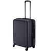 Actus 60 Black Suitcase, Carry-on, Zippered, Expandable, Scratch-Resistant Embossed, Approx. (67) L, Approx. 3.4kg, 74-30760,