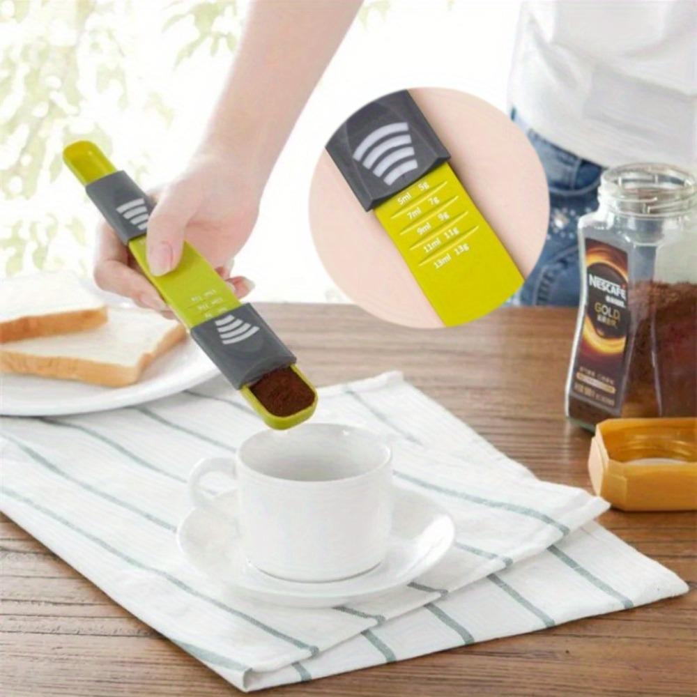 1 Stück, Messlöffel, Kaffeemaß, Esslöffel, verstellbarer Messlöffel, Messlöffel mit zwei Enden