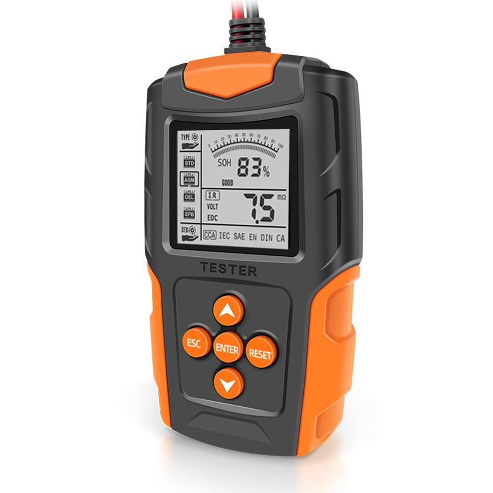 12V/24V LCD Digital Battery Analyzer Car Charge Diagnostic Tool SOH SOC CCA IR Measurement Device Car Battery Tester