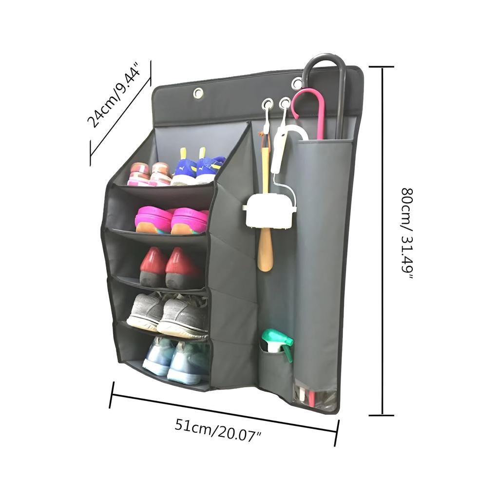 Car Storage Hanging Fabric Shoe Antibacterial and 15kg Load Compatible with Umbrella Small Item Storage Rustproof Aluminum No Tool Rain Drainage