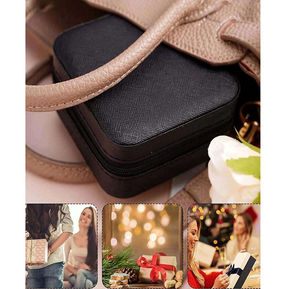 Portable Jewelry Box, Jewelry Display & Storage Case For Rings, Earrings, Necklaces, Pendants, Gift For Women, Girlfriend