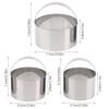 3Pcs/Set Round Biscuit Cutter With Handle Diy Stainless Steel Round Circle Doughnut Cutter Baking Molds 3 Size Baking Tool