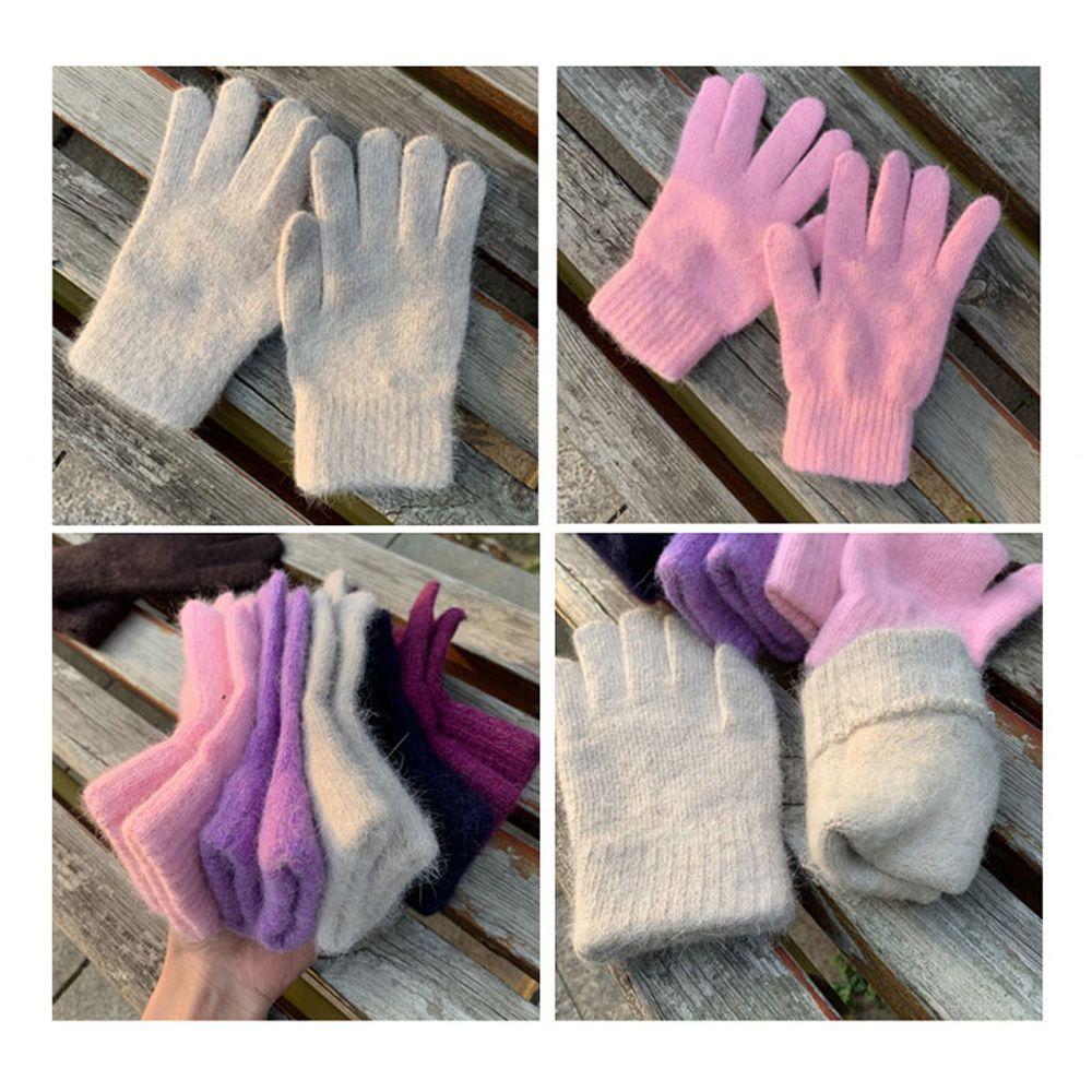 Women Men Outdoor Cashmere Full Finger Gloves Warm Thick Mittens Winter Gloves