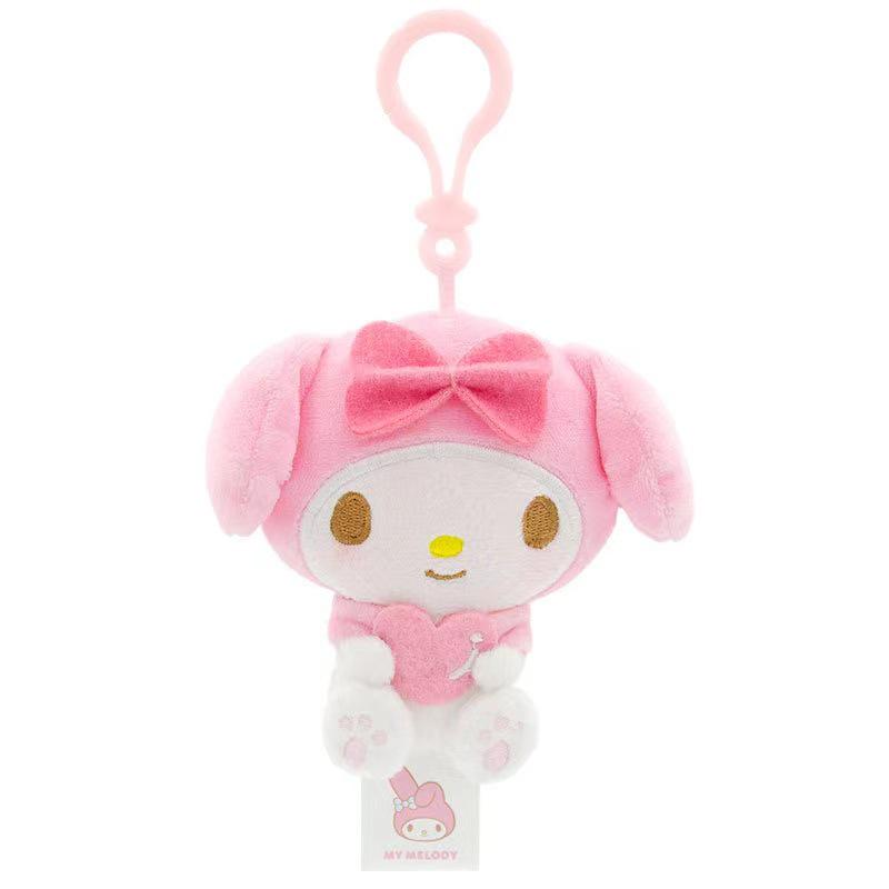 

Kuromi, My Melody, Hello Kitty, Pompompurin & Bad Badtz-Maru Plush Keychain Figures Collection Officially Licensed Product