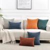 Simple Style Polyester Cushion Cover Stripe Pillow Cover White Beige Pink Solid Color Pillowcase for Sofa Living Room Home Decor