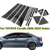Glänzend schwarze Auto-Säulenpfosten-Aufkleber, passend für Toyota RAV4 XA50 Corolla 2004–2023