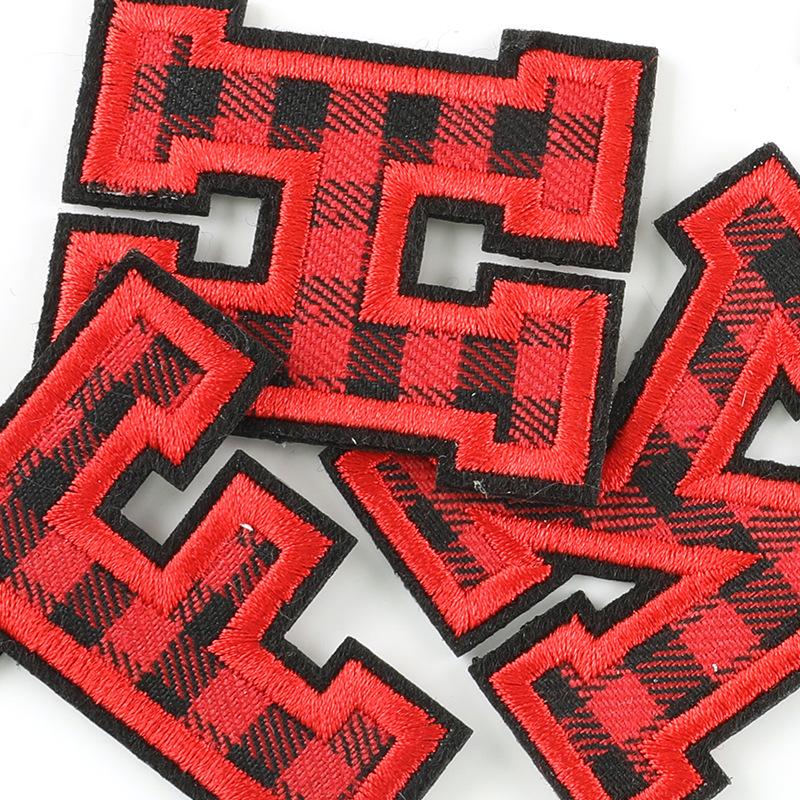 Computer Embroidery Label Cloth Embroidery English Alphabet Embroidery Badge Sticker Clothing Accessories Hat Accessories Patch Cloth Sticker