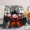 Dragon Ball Character Print Flannel Blanket High Quality Comfortable for All Seasons Home Decor Warmth and Comfort Perfect for Christmas Gifts