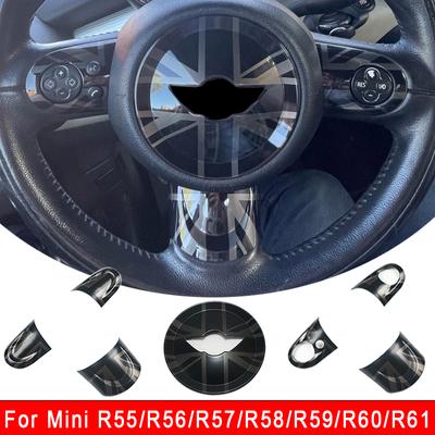 Para Mini R55 R60 Countryman Painel do Volante Botão Tampa Adesivo de Estilo Para Mini Cooper R56 R57 R58 R59 Acessórios de Carro