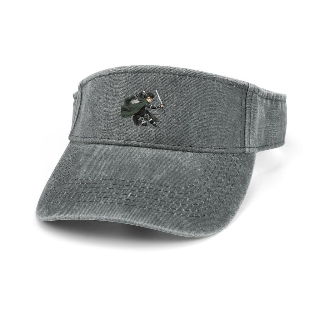 Anime Attack on Titan Levi Ackerman Sonnenblende undichtes Oberteil Cowboyhüte Unisex Damen Sport Baseball Tenniskappen Offenes Oberteil Kundenspezifischer Hut
