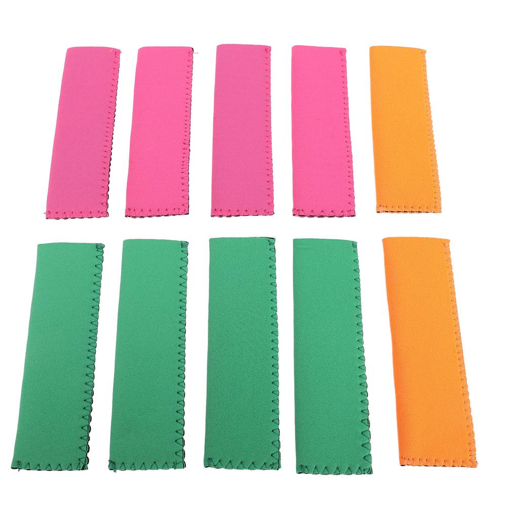 10PCS Ice Pop Sleeves Neoprene Rubber Reusable Ice Stick Cold Insulation Bag for Family Gathering Pa