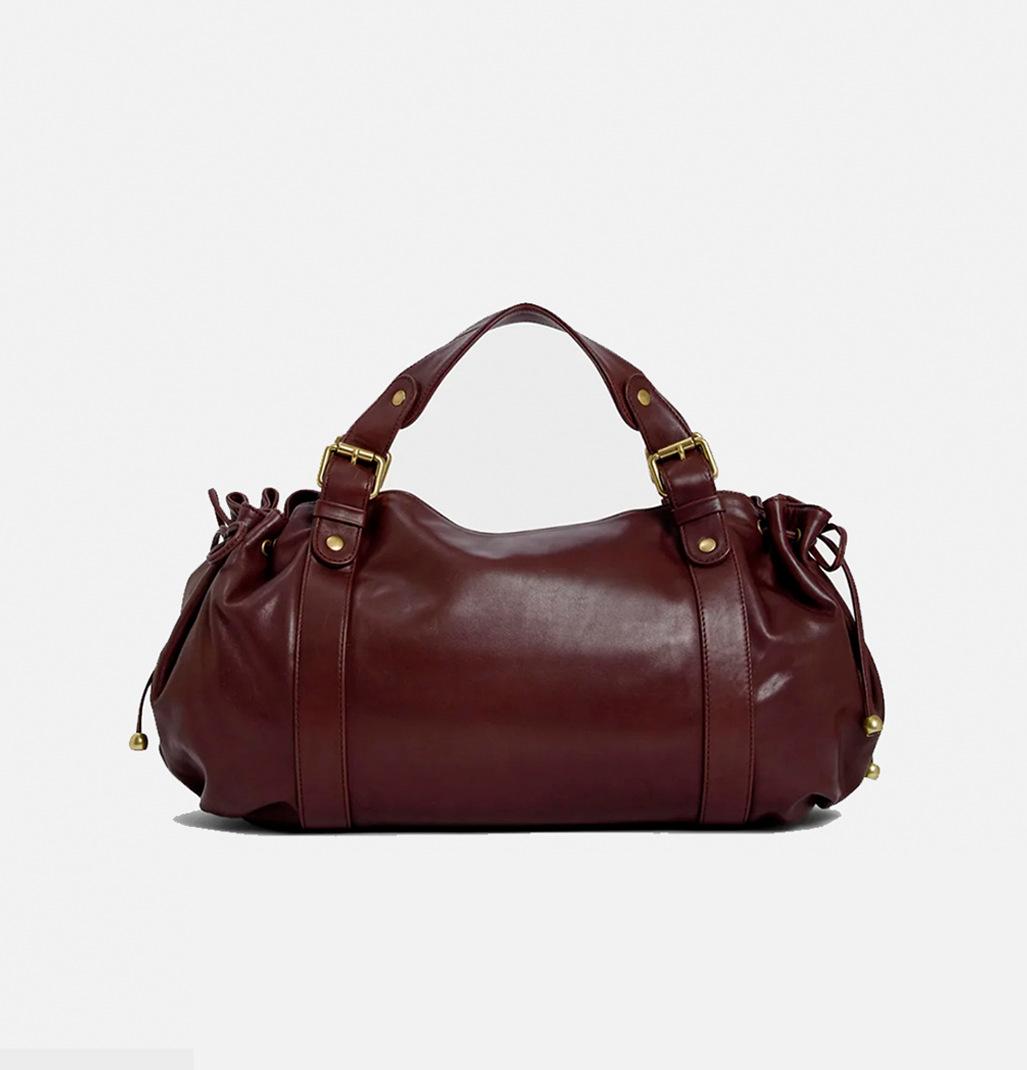 

Women s Crossbody Large Capacity Simple Handbag Commuter Shoulder Boston Bag Stylish Versatile Work Bag Soft Polyester Interior