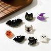 Black Cat Spider Witch Hat Accessories Halloween Cartoon Hair Clips for Women Girls, Acrylic Glitter Pumpkin/Ghost/Bat/Cat Reliable Clamping