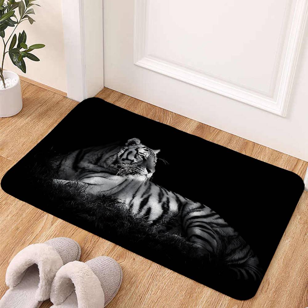 Cool Tiger Floor Mats Home Laundry Rug Carpet For Living Room Decor Lounge Area Anti-slip Foot Mat Entrance Doormat