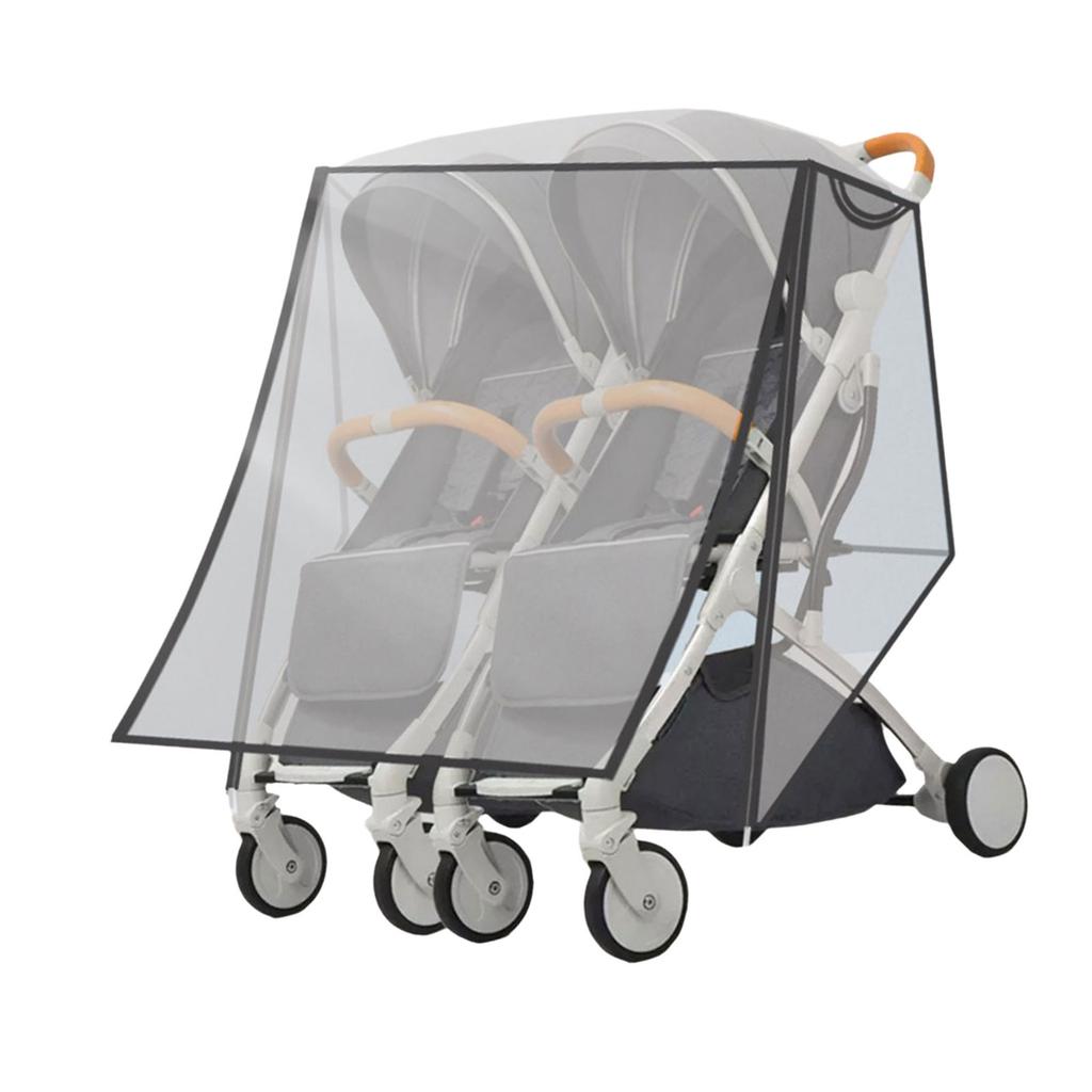 Twin Baby Strollers Raincoat Waterproof Full Wrap Case Protector Windproof Pram Cart Protective Sleeve for Outdoor Use