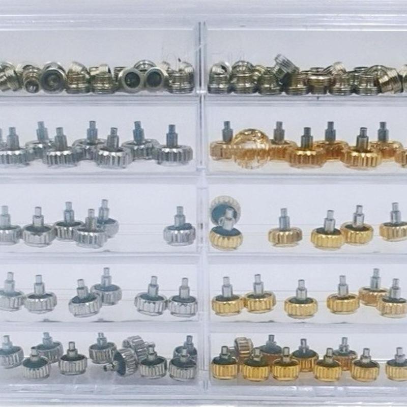 Watch Crown Stem Replacement Part Alloy Steel Accessories for Watch Repair and Maintenance Watchmaker Tool