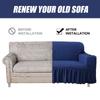 Sofa Slipcover 1 Piece Easy Fitted Sofa Couch Cover Universal High Elastic Stretch Durable Furniture Protector with Skirt