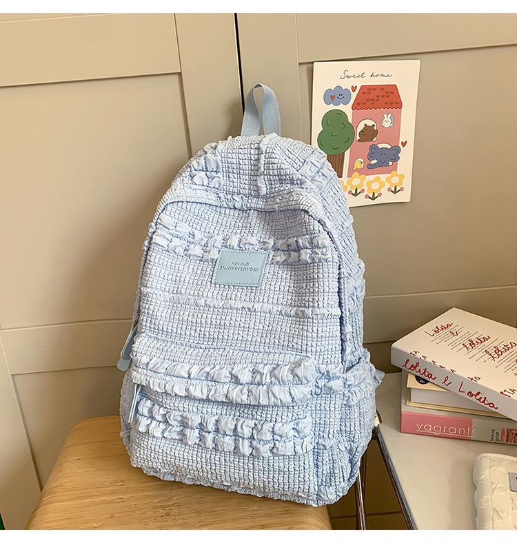 Schoolbag High Value Japanese Ins Sweet Girl Soft Heart Glutinous Bubble Small Backpack Simple Mori Middle School Student Backpack