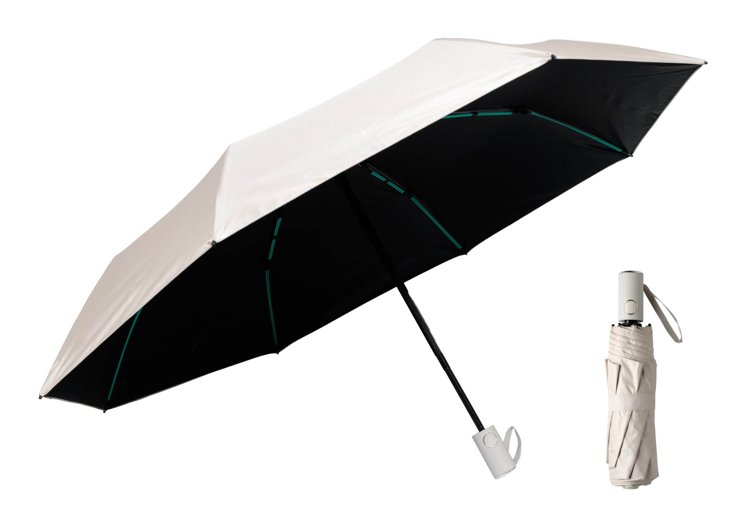 

Складной для солнечной или дождливой погоды УФ-свет Автоматическое открытие и зонт цвета слоновой кости, зонтик от солнца, дни, защита, блокировка, закрытие одним касанием, слоновая кость