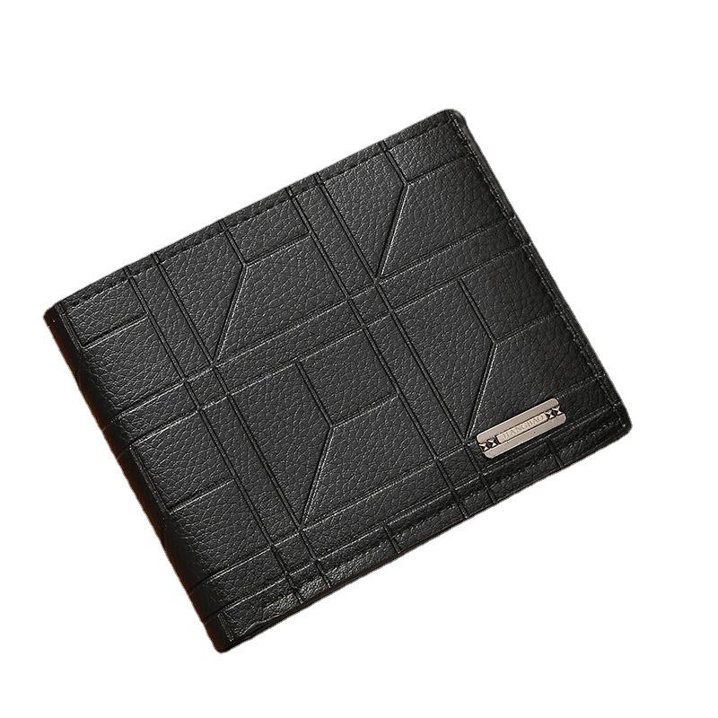 New Men's Short Plaid Wallet - Stylish, Soft, Large Capacity with Multiple Card Slots