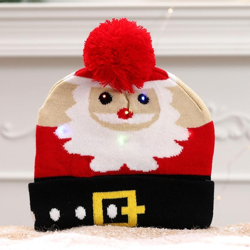 Multifunktionale leuchtende Weihnachtsparty-Hut Weihnachtsbaum Elch Dekoration Haushalt für Kinder Mädchen Jungen Kostümparty